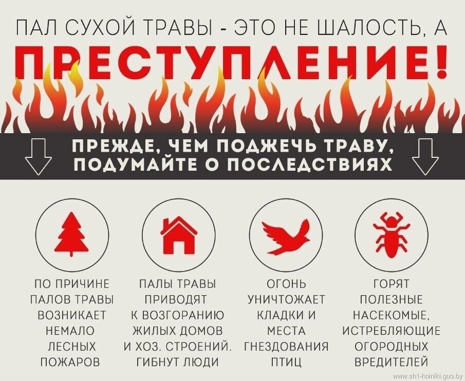 Палы и выжигание сухой растительности ЗАПРЕЩЕНЫ! Палы и выжигание сухой растительности ЗАПРЕЩЕНЫ!